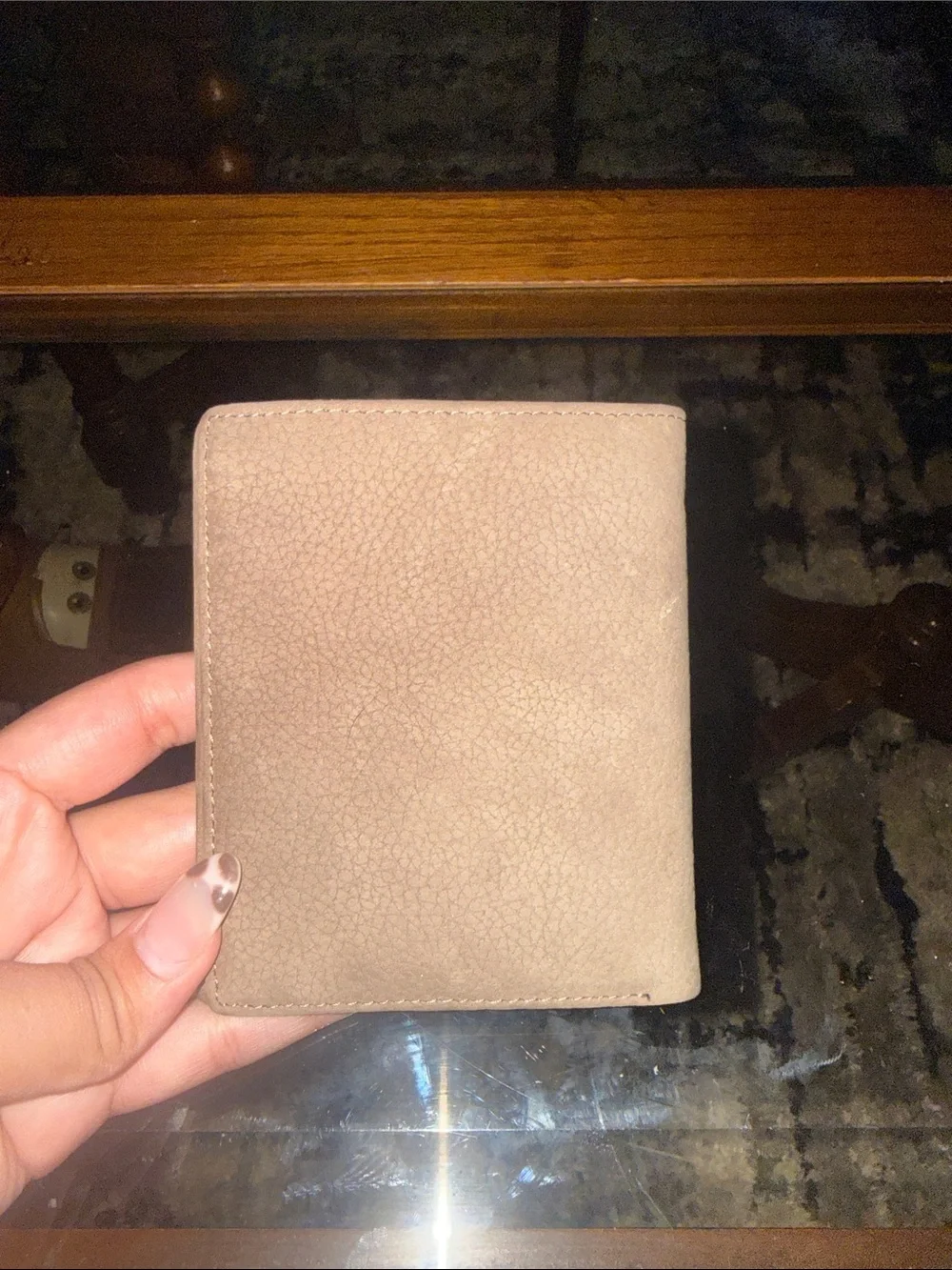 Montana West Light Tan Leather Bifold Wallet